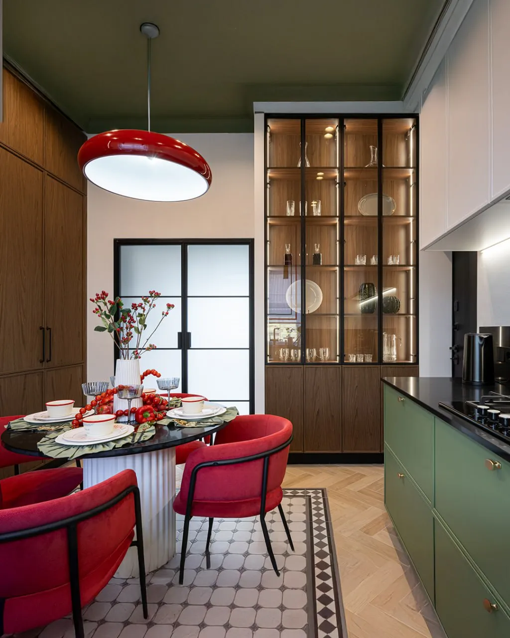 Перегородка Minoli 7со стеклом графит сатинат.