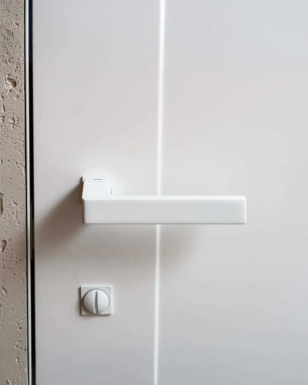 Двери Arch Design 2 с коробом EVO в эмале Ral 9003. Ручка без накладки (розетки).