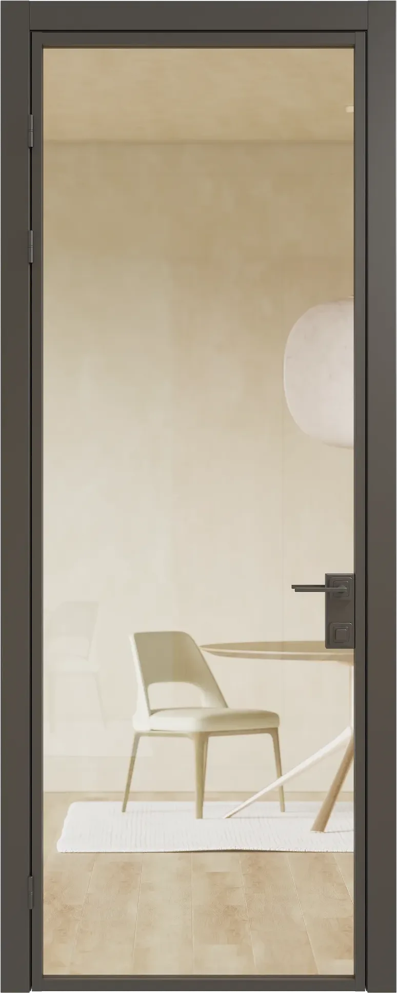 Алюминиевая дверь MINOLI 1 — HDF Чёрный