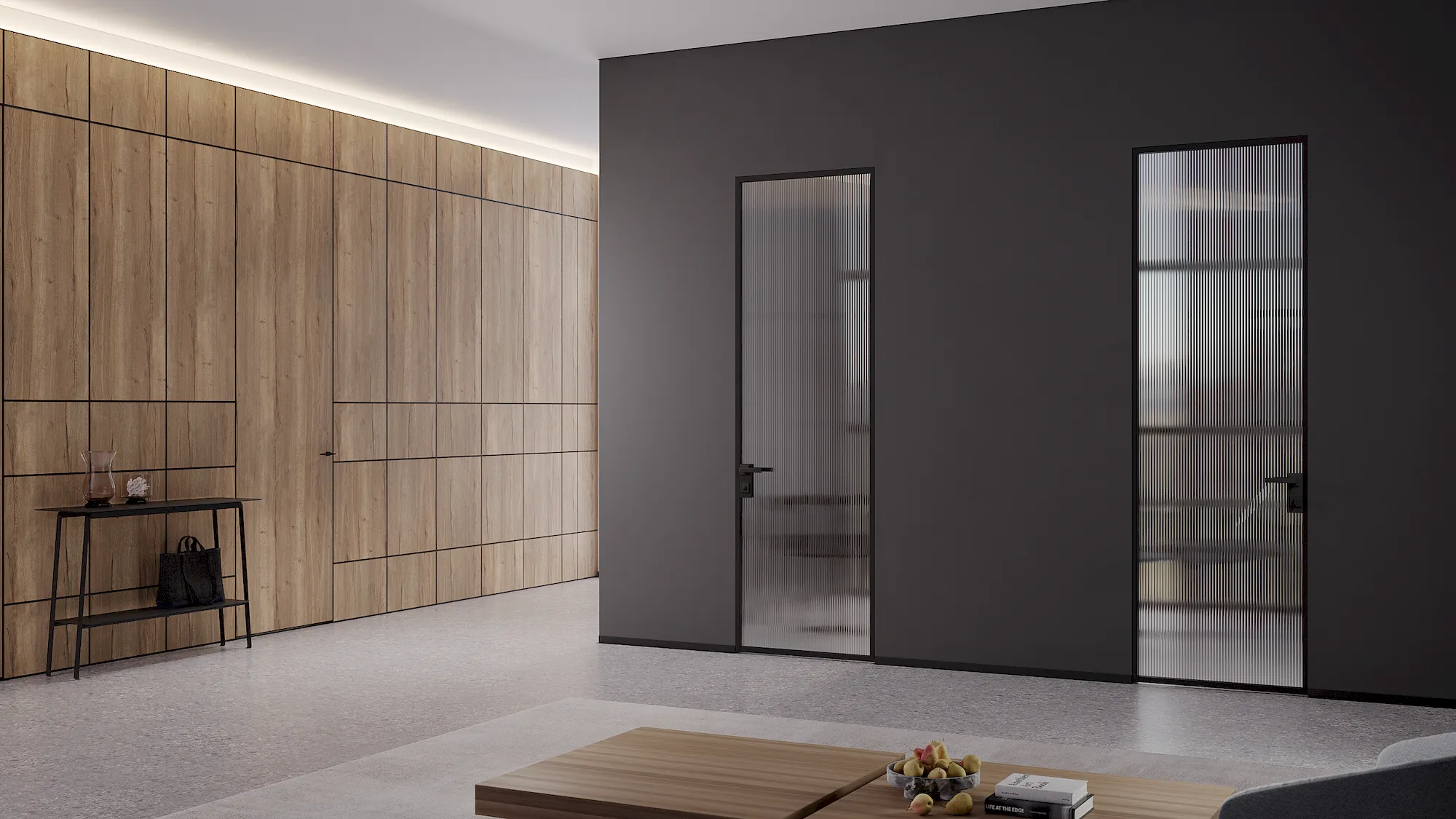 Алюминиевая дверь MINOLI 1 в интерьере