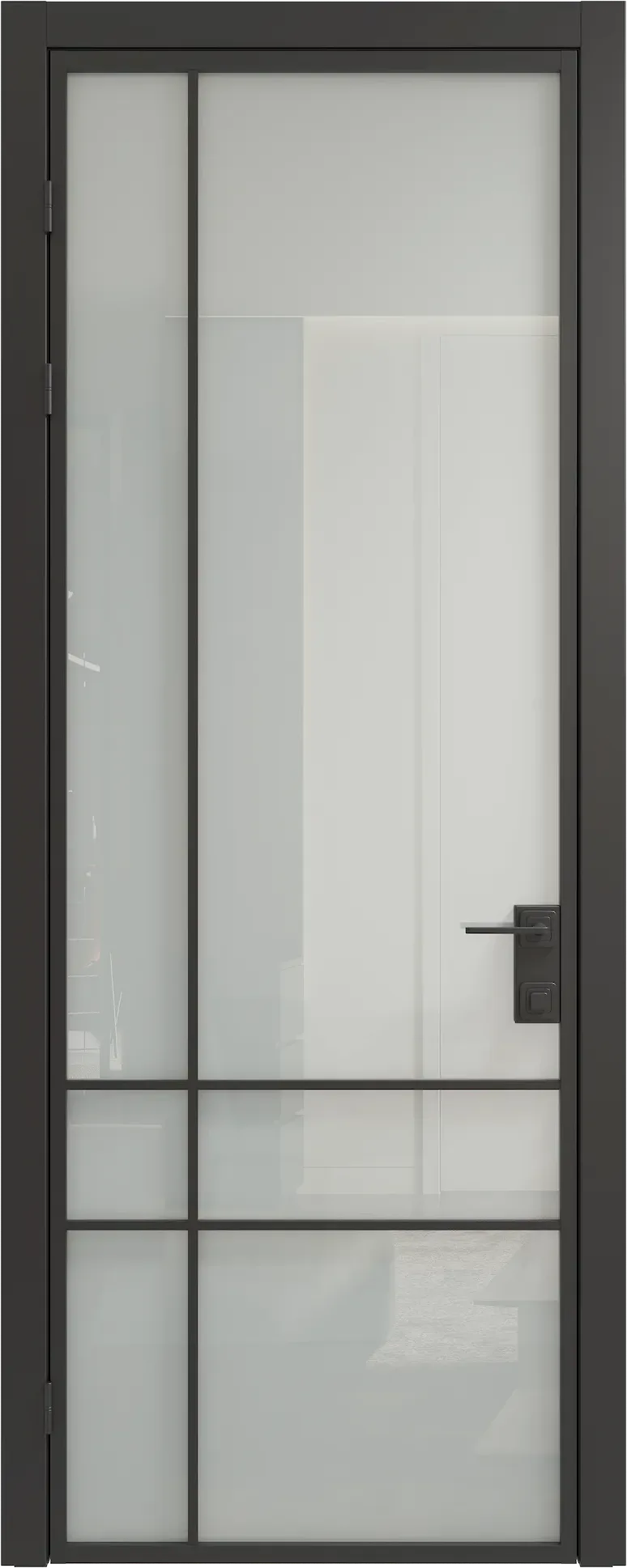 Алюминиевая дверь MINOLI 21 — Стекло белое(Триплекс)