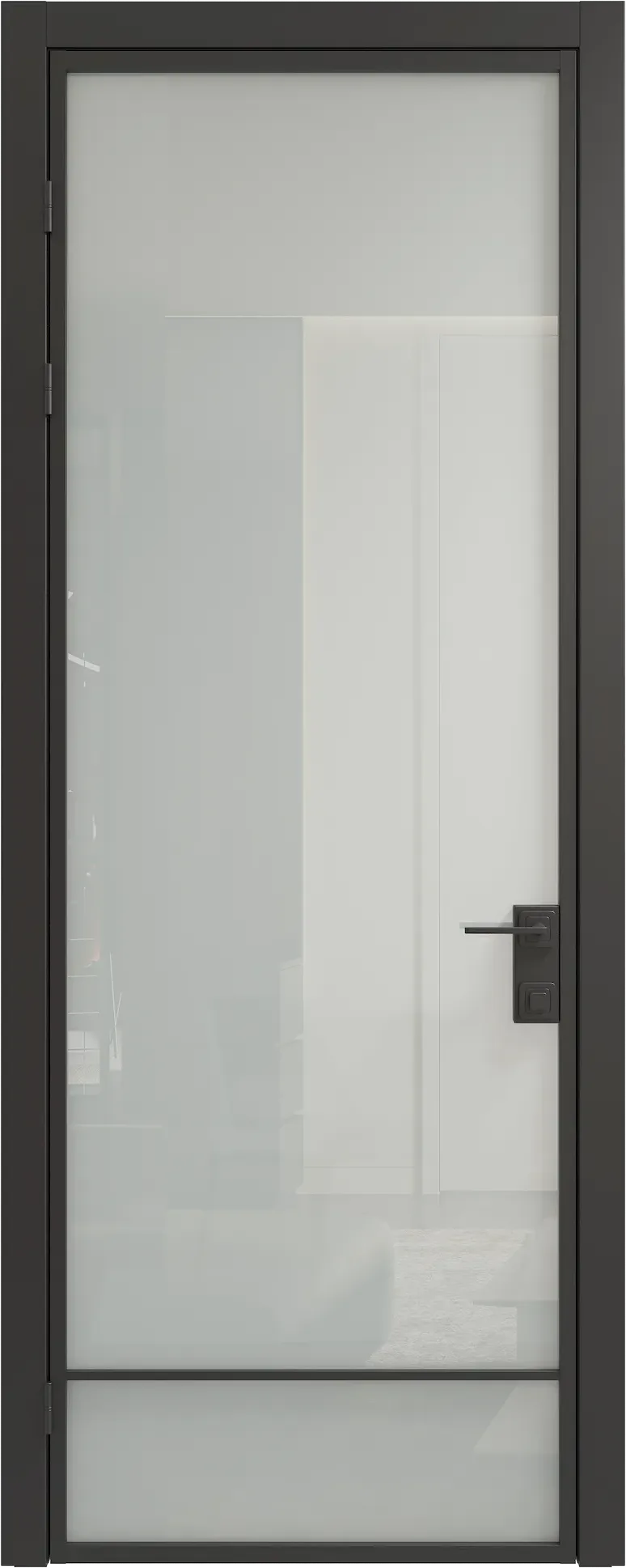 Алюминиевая дверь MINOLI 8 — Стекло белое(Триплекс)