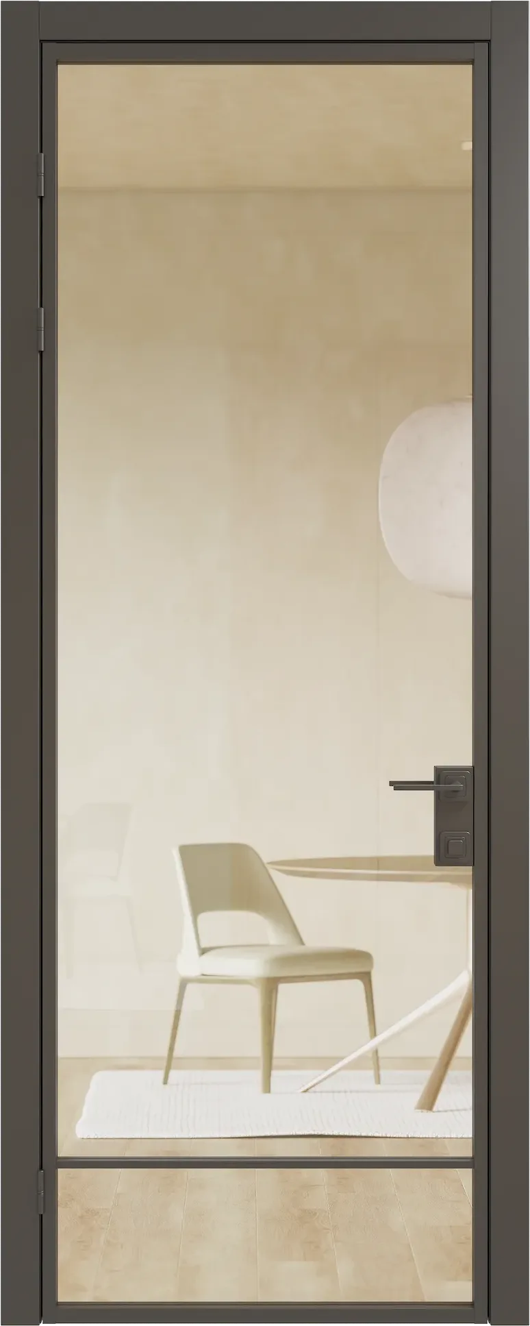 Алюминиевая дверь MINOLI 8 — HDF Чёрный
