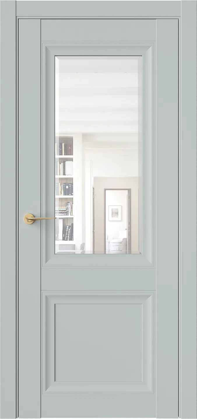 Межкомнатная дверь BR4 — Серебрянный туман Фацет прозрачный