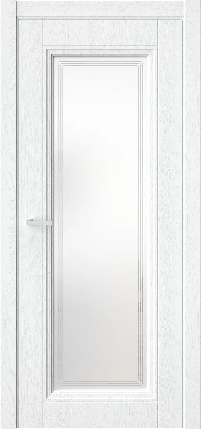 Межкомнатная дверь DEMISS&nbsp2 — Дуб винта Стекло-1-белое(Сатинат)