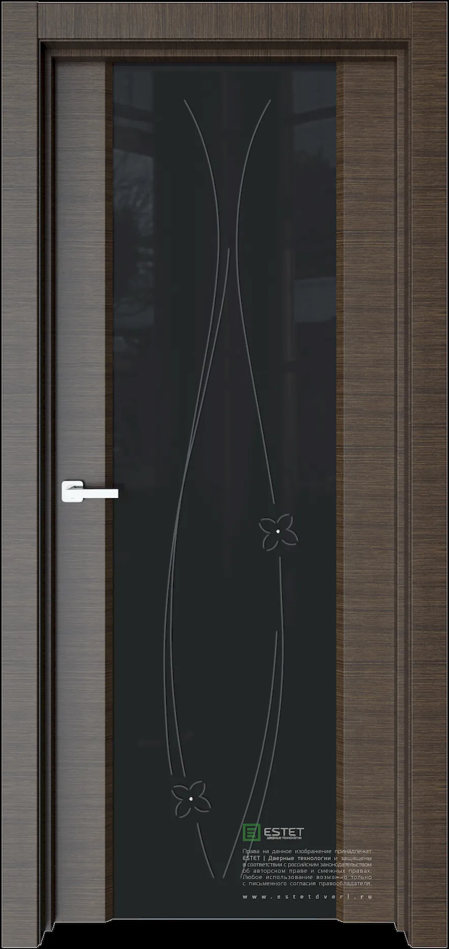 Межкомнатная дверь E2 — korica black viola