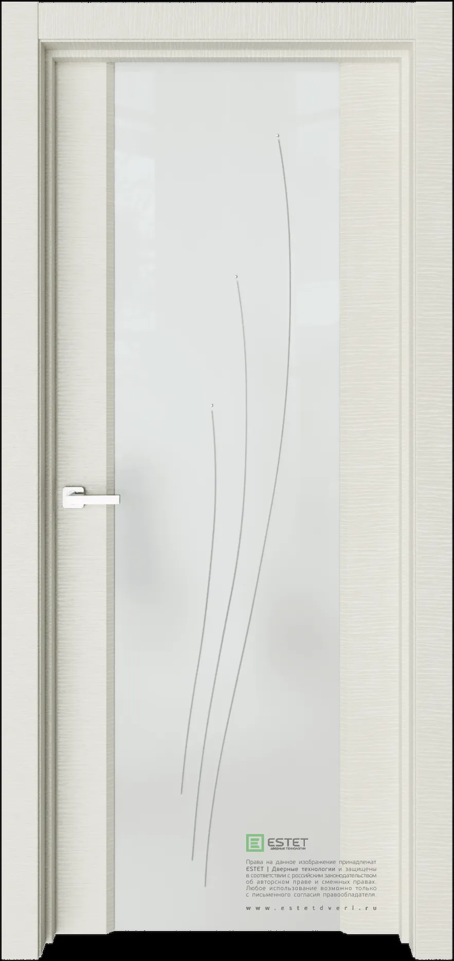 Межкомнатная дверь E2 — Белый-шоколад