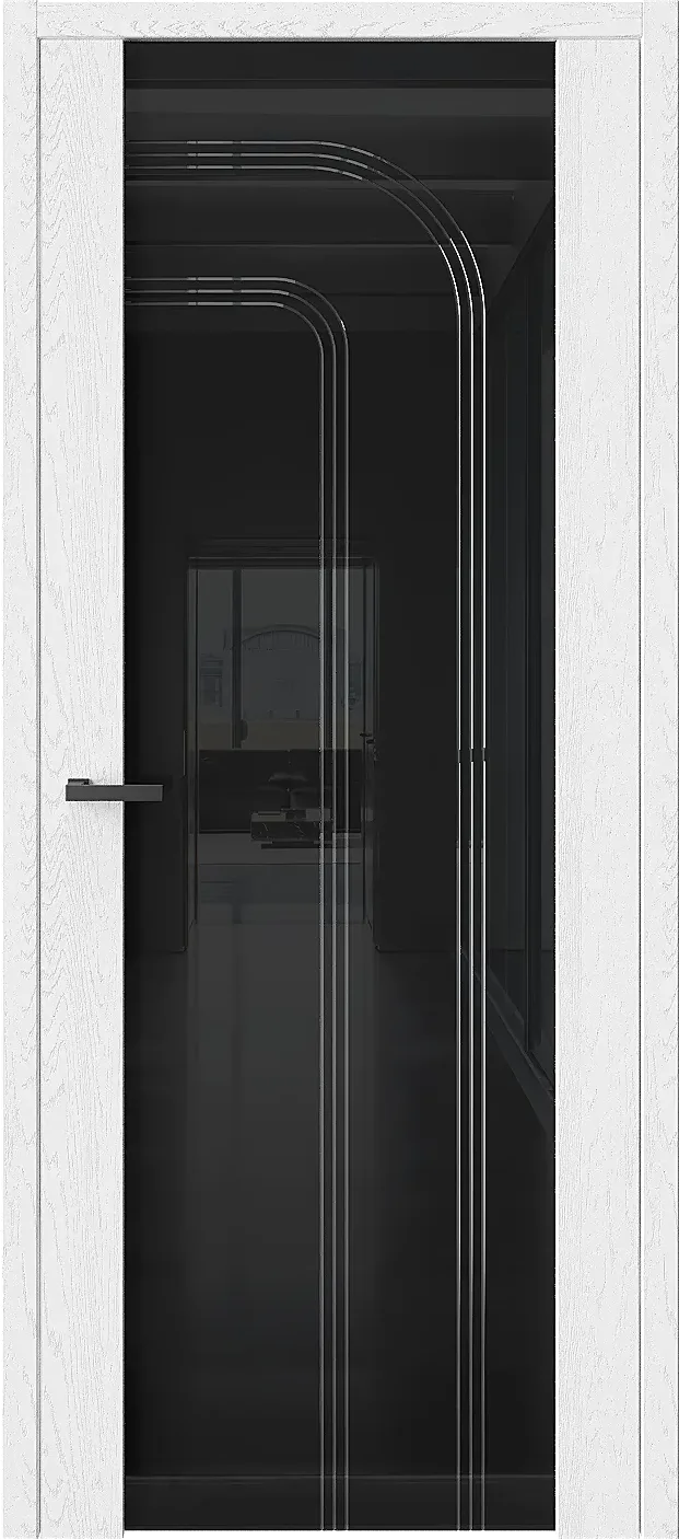 Межкомнатная дверь ELEMENT&nbsp7 — Стекло триплекс черный Дуб винта