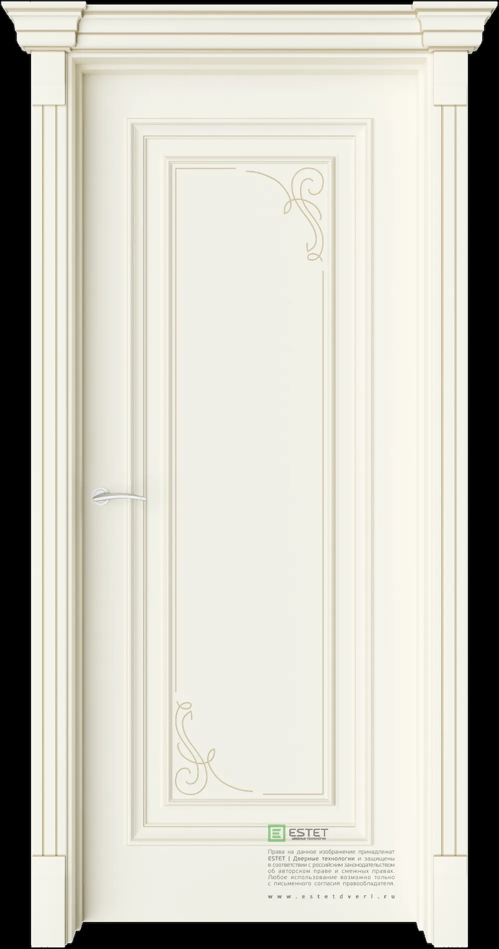 Межкомнатная дверь GE1M Deco — Ваниль ПШ