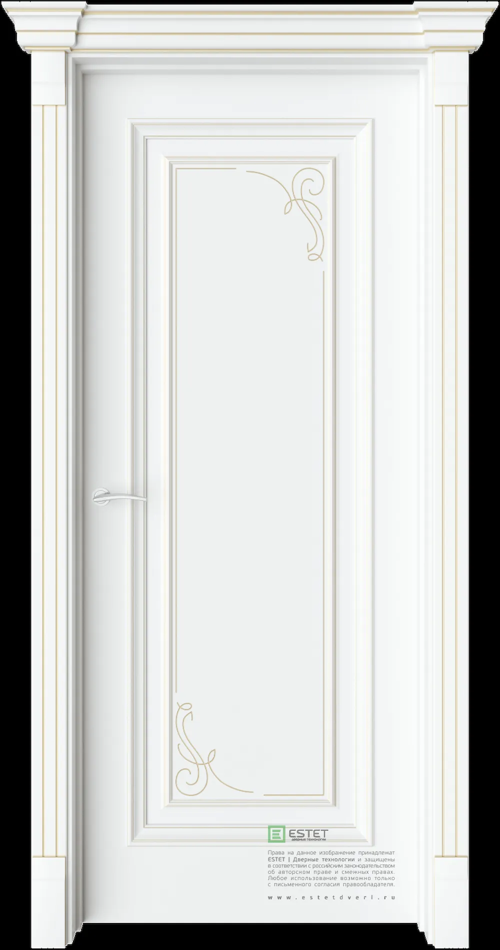 Межкомнатная дверь GE1M Deco — C10 soft beliy GP