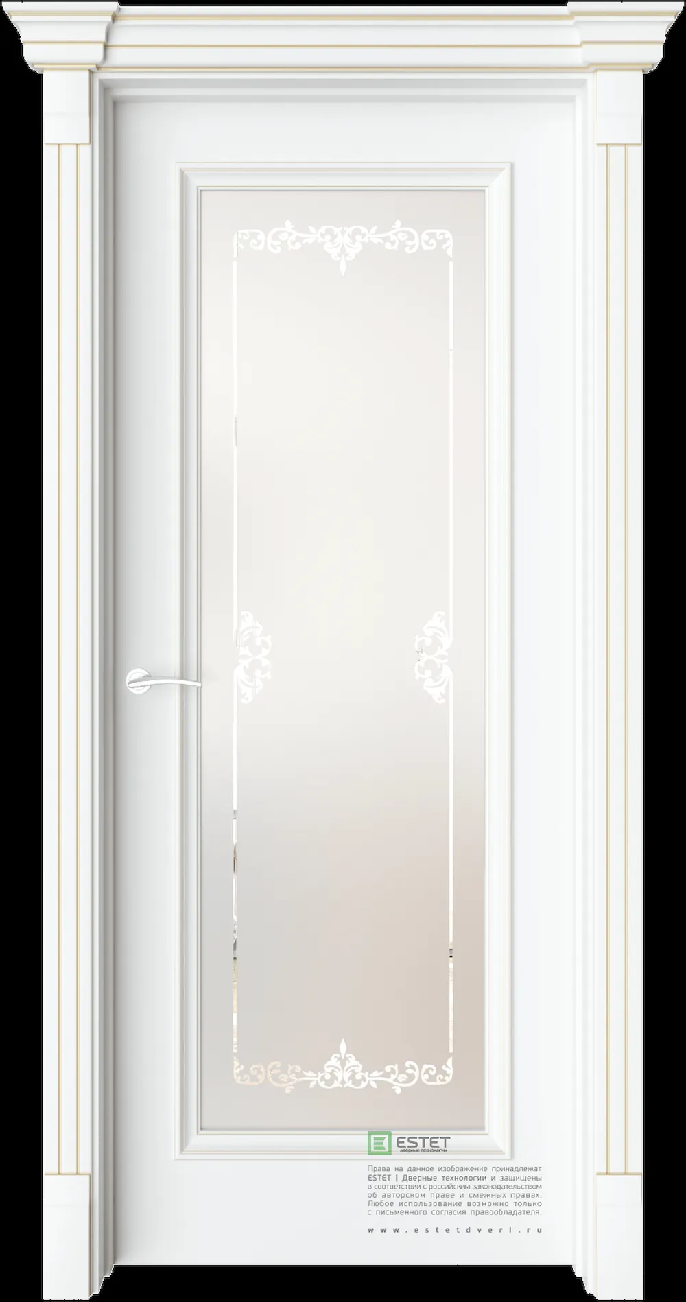 Межкомнатная дверь GE2 — C10 soft beliy GP white 4
