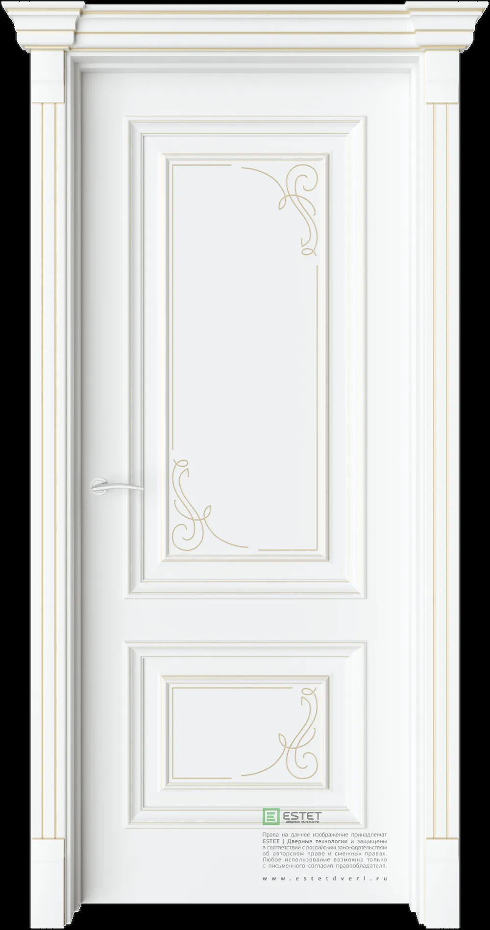 Межкомнатная дверь GE3M Deco — C10 soft beliy GP