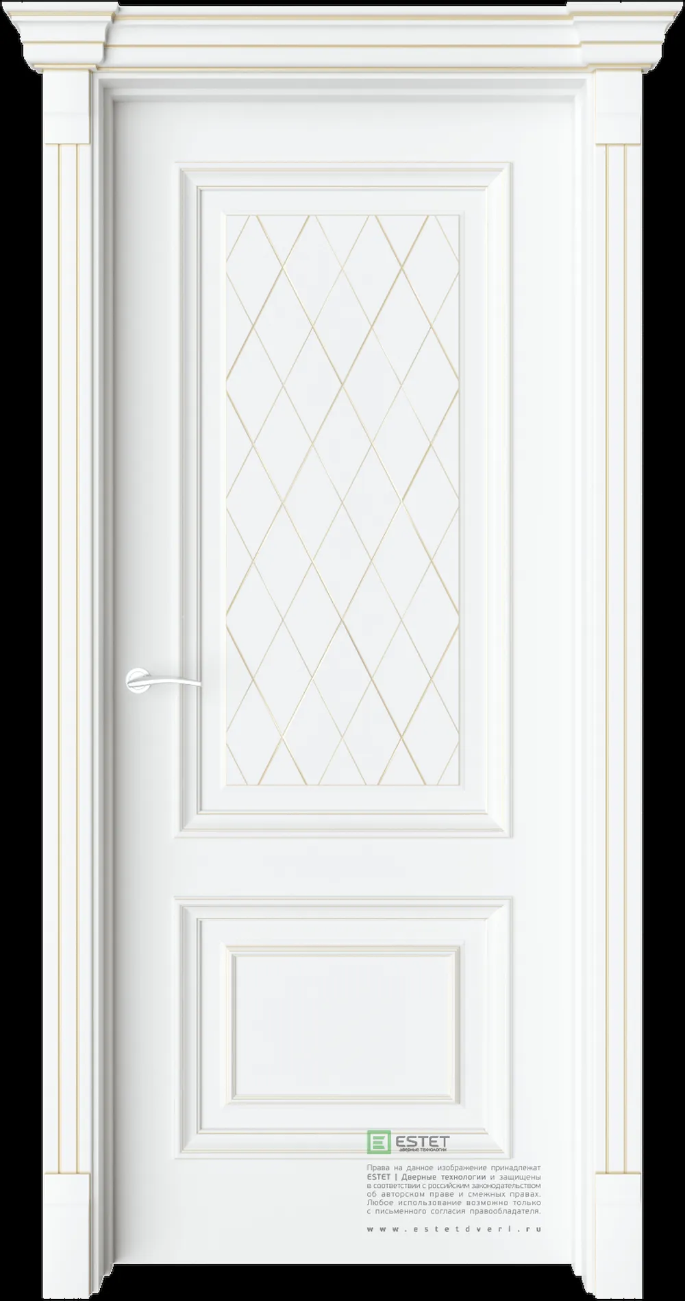 Межкомнатная дверь GE3M Rete — C10 soft beliy GP