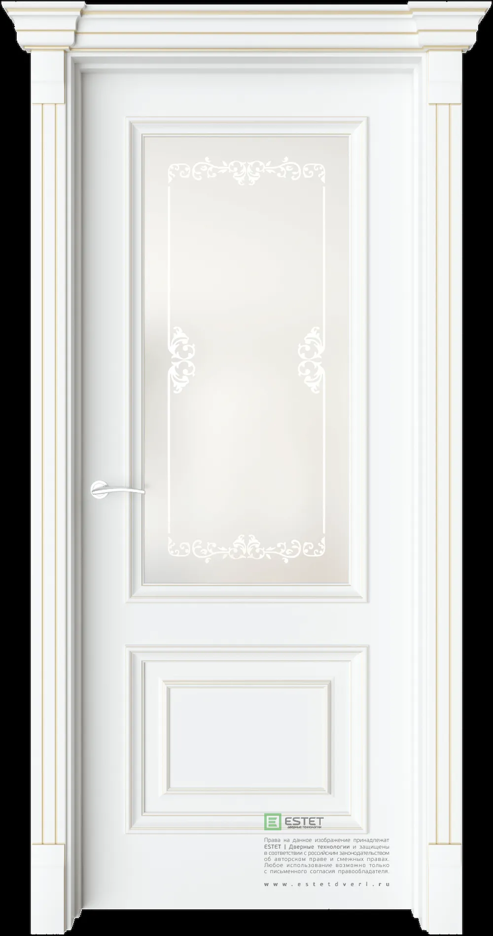 Межкомнатная дверь GE4M — C10 soft beliy GP white 4