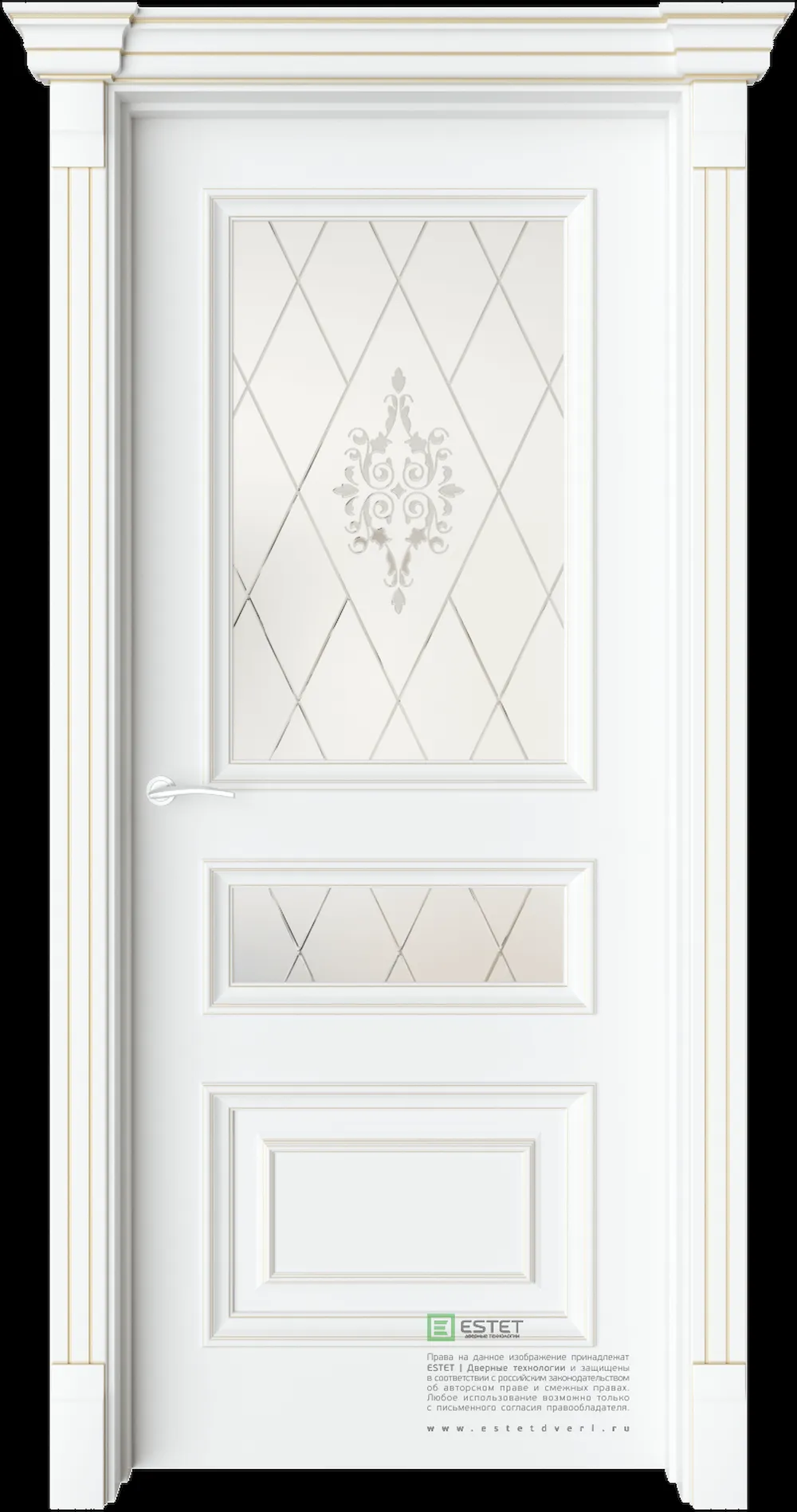 Межкомнатная дверь GE6M — C10 soft beliy GP white 1