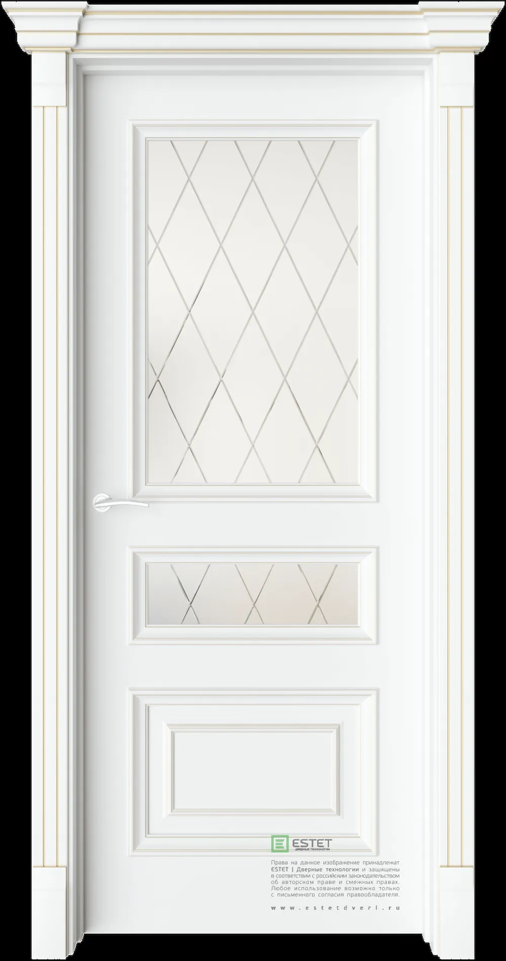Межкомнатная дверь GE6M — C10 soft beliy GP white 2