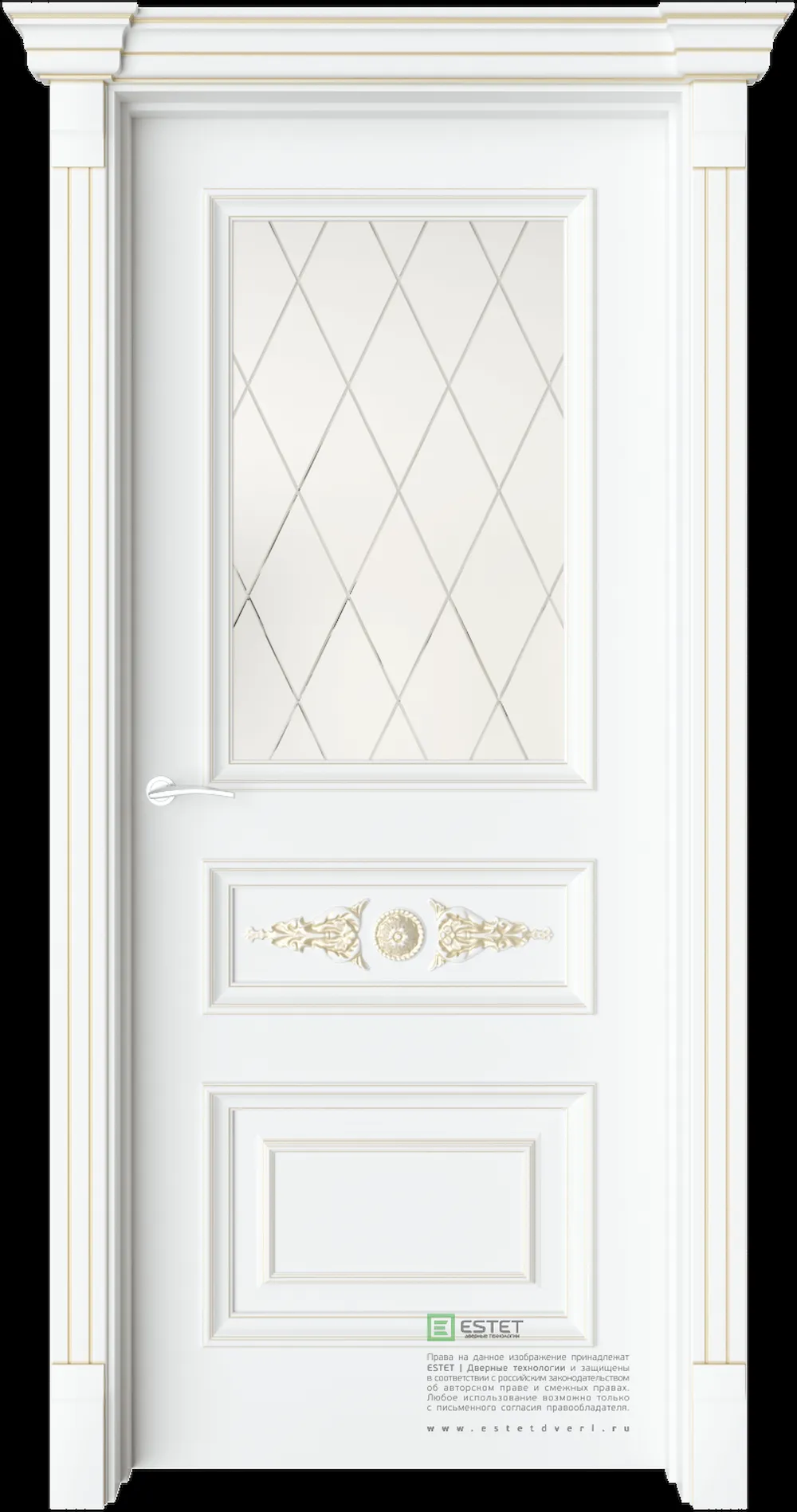 Межкомнатная дверь GE7M Elegant — C10 soft beliy GP white 2