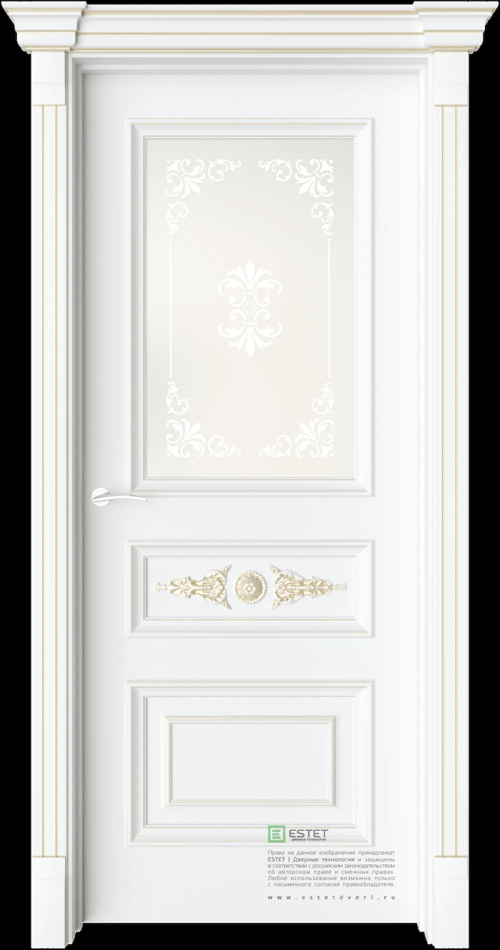 Межкомнатная дверь GE7M Elegant — C10 soft beliy GP white 3