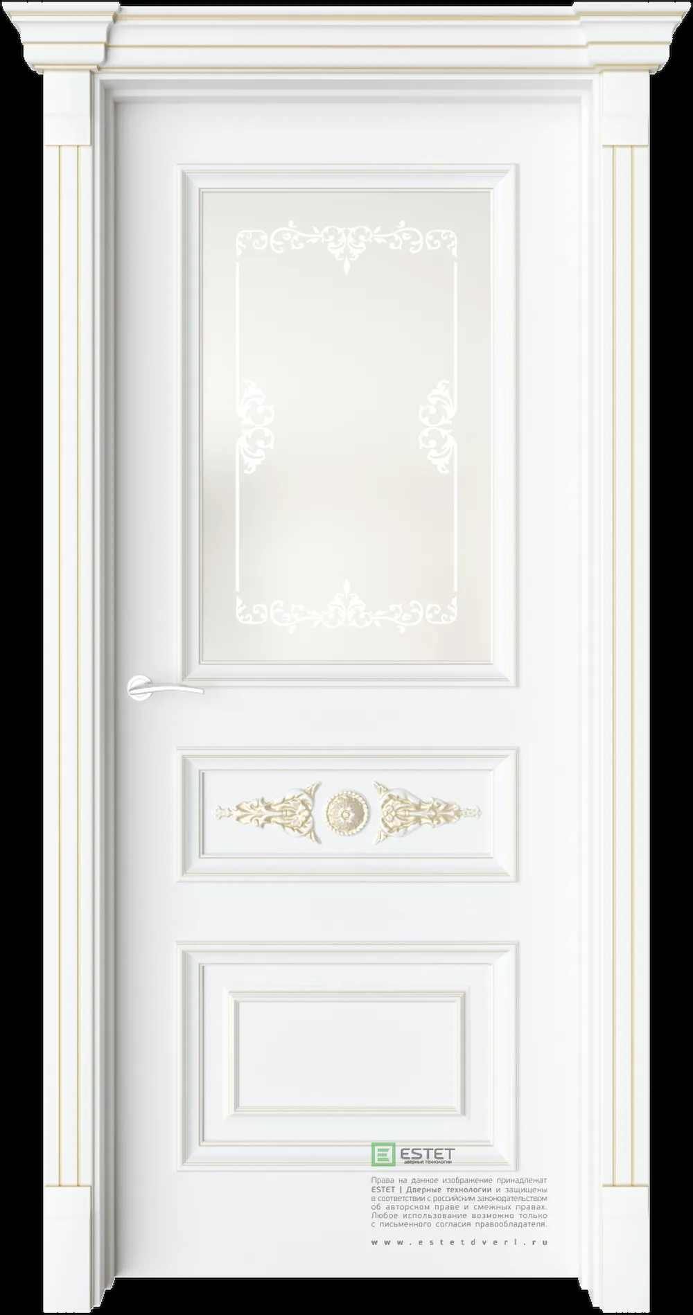 Межкомнатная дверь GE7M Elegant — C10 soft beliy GP white 4