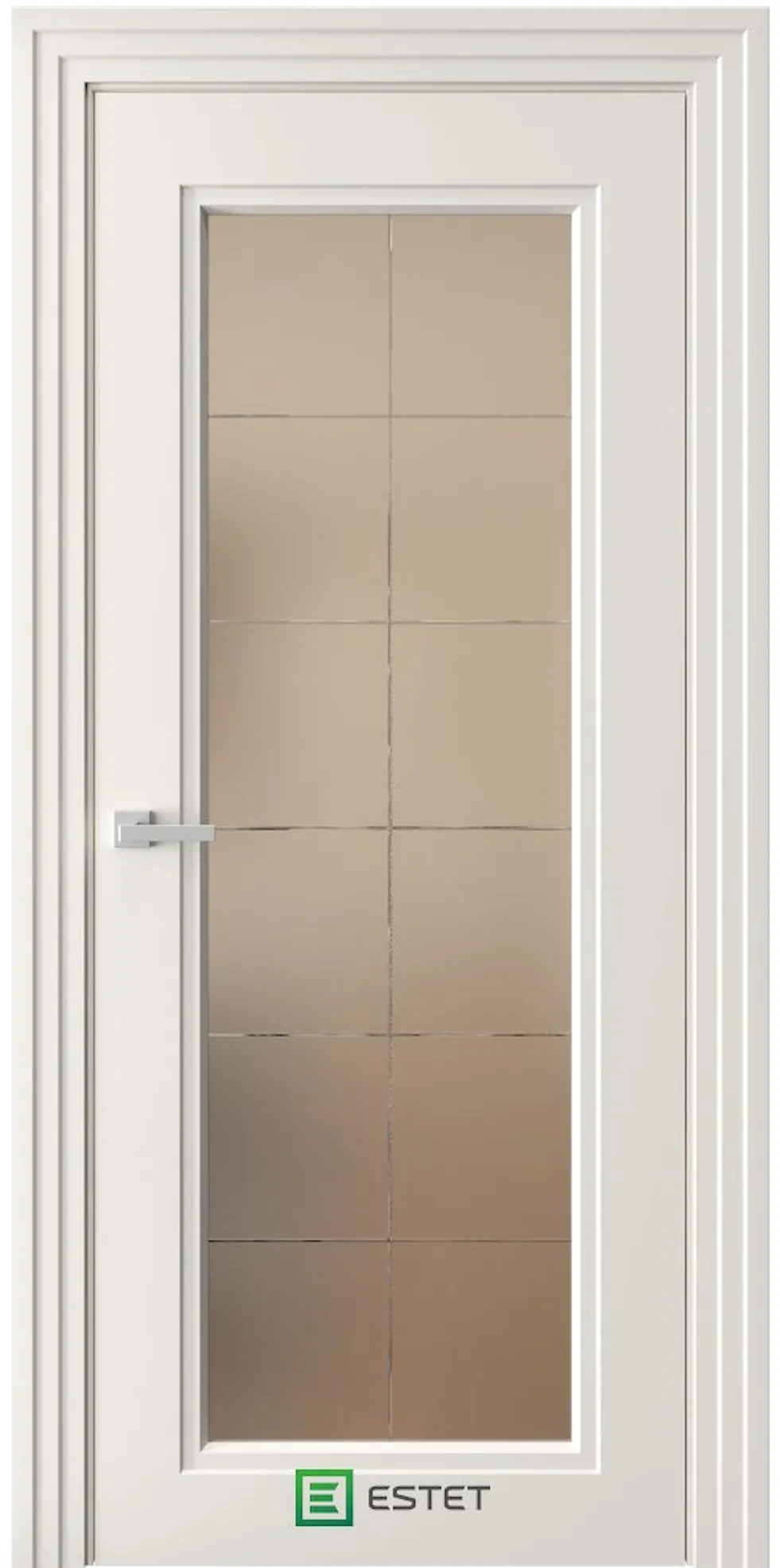 Межкомнатная дверь N2 — RAL9010 Бронза (Сатинат)