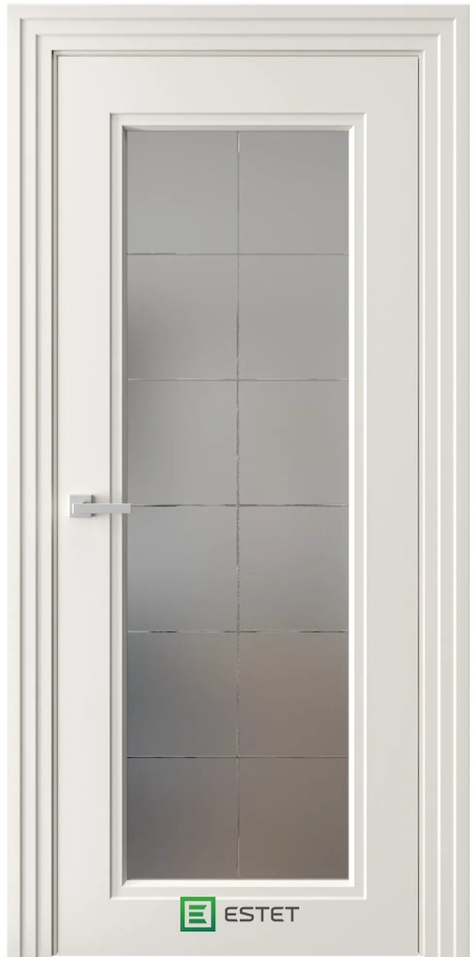 Межкомнатная дверь N2 — RAL9010 Графит (Сатинат)