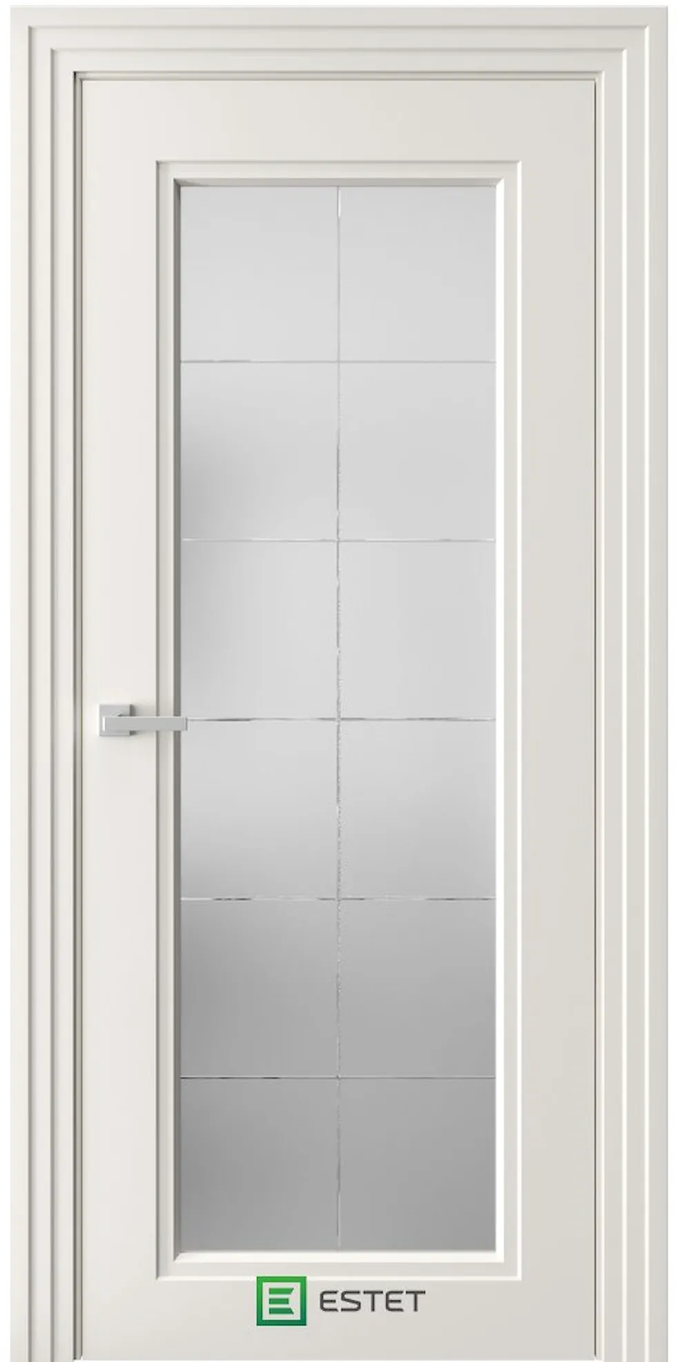 Межкомнатная дверь N2 — RAL9010 Белое (Сатинат)