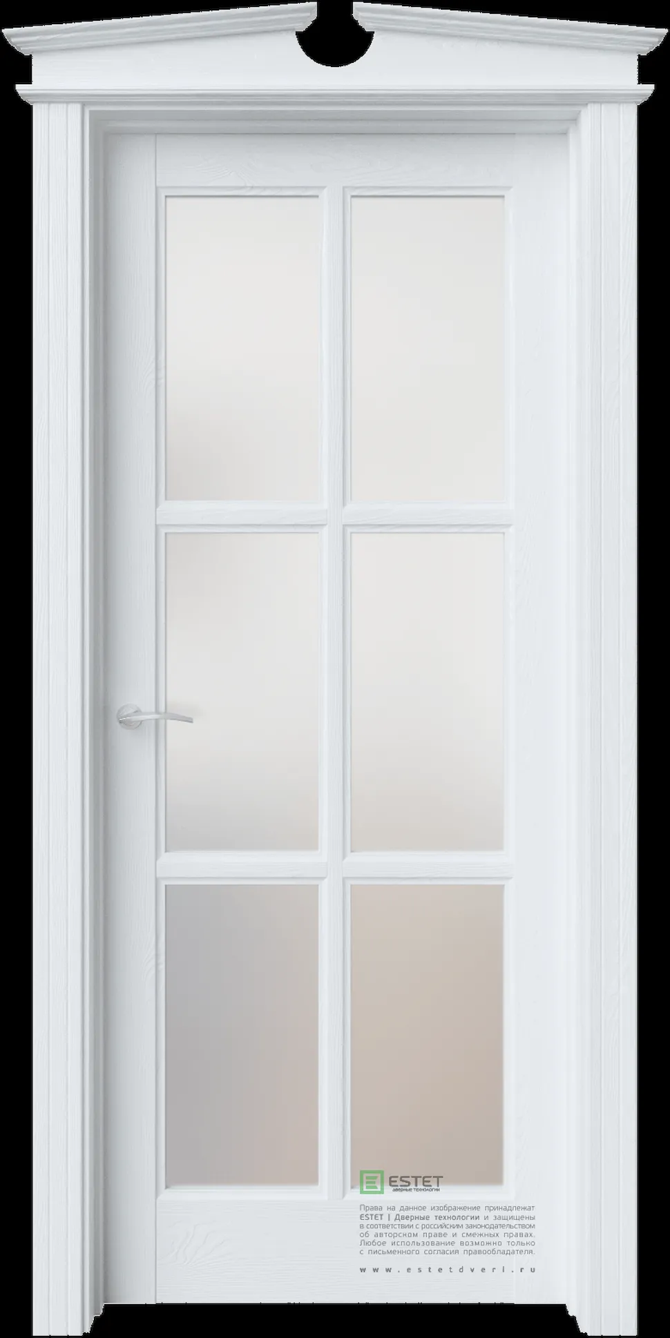 Межкомнатная дверь S12 — Ясень винтер white satin