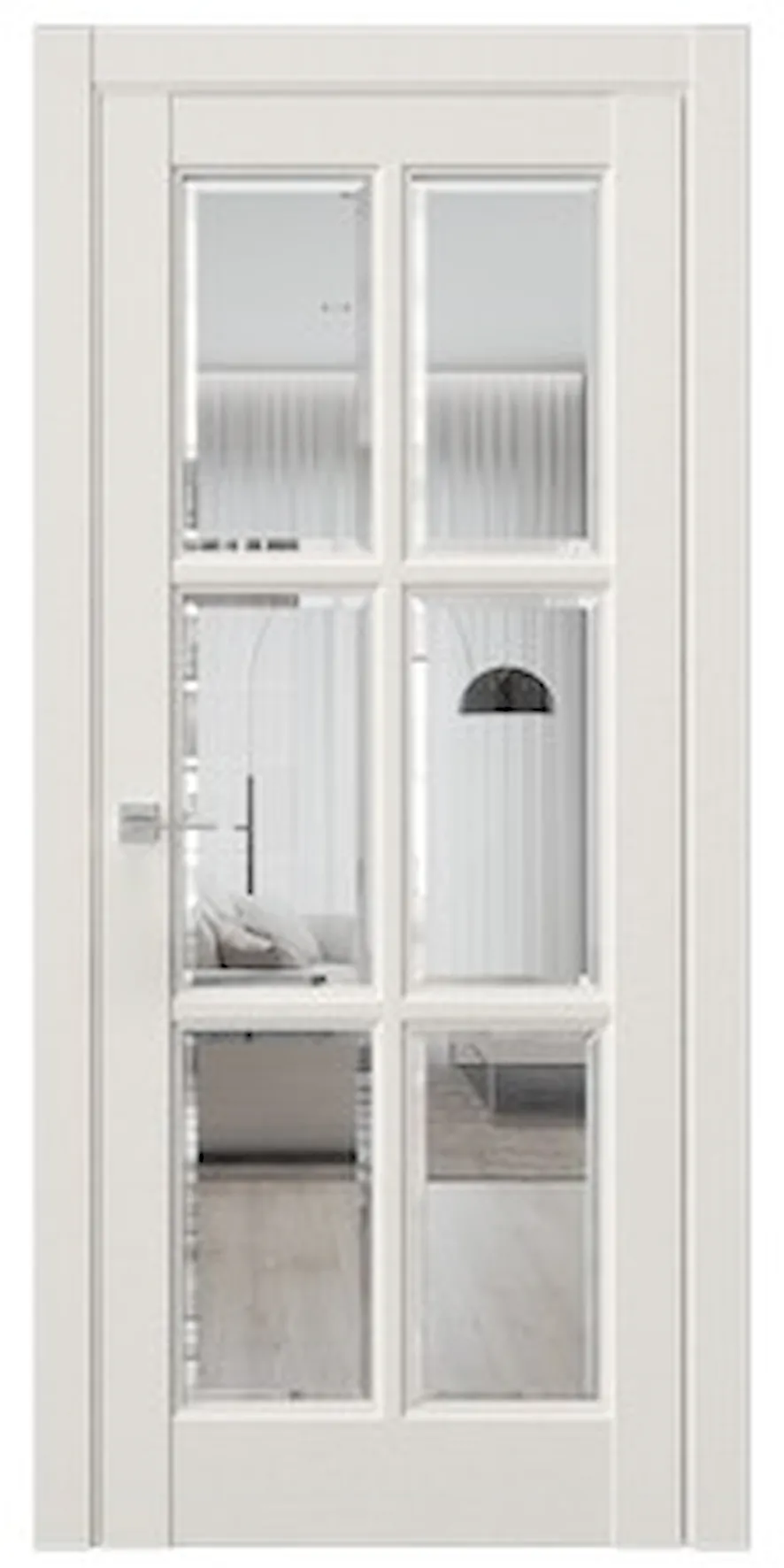 Межкомнатная дверь S12 — Фацет зеркальный