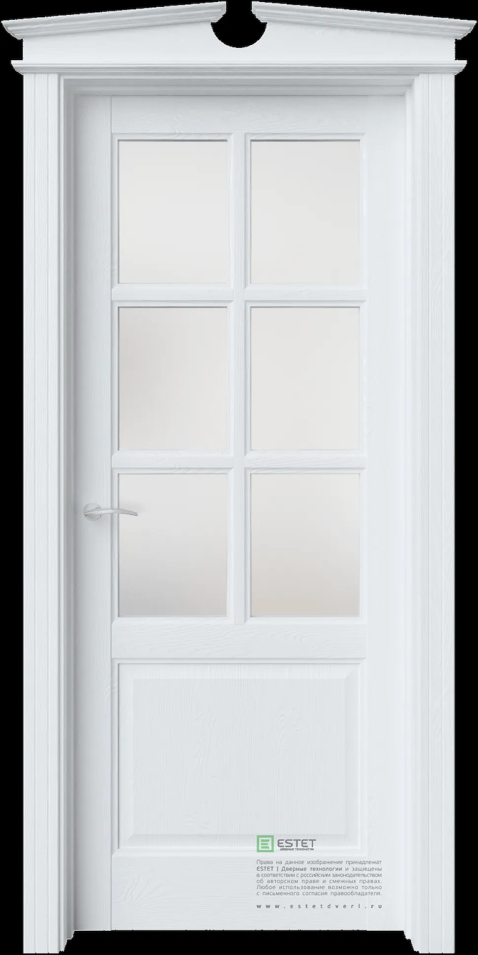 Межкомнатная дверь S14 — Ясень винтер white satin