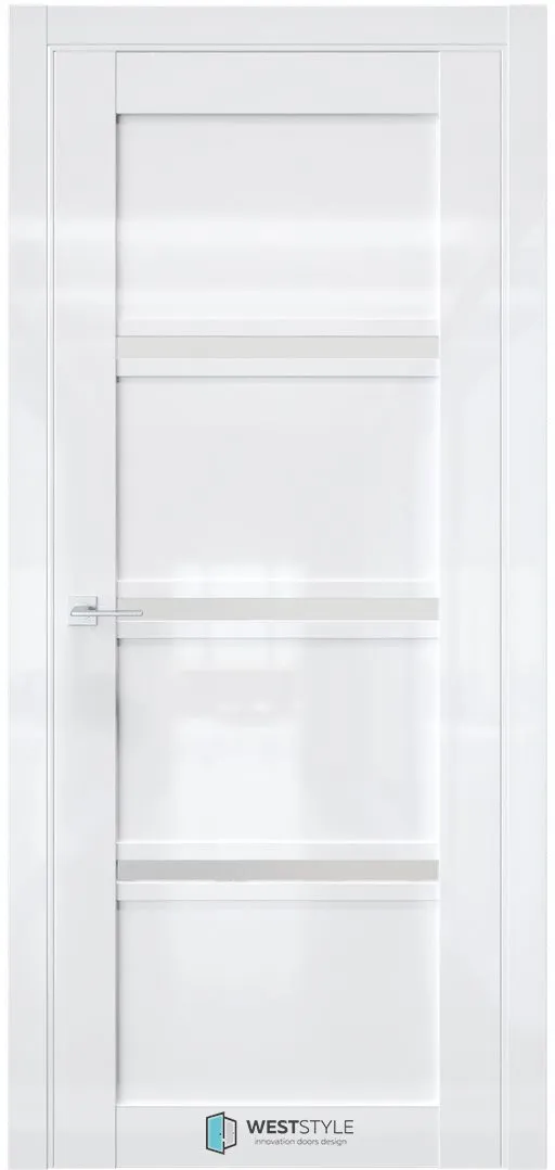 Межкомнатная дверь ZEST EMLAYER 10 — Стекло сатинат белое