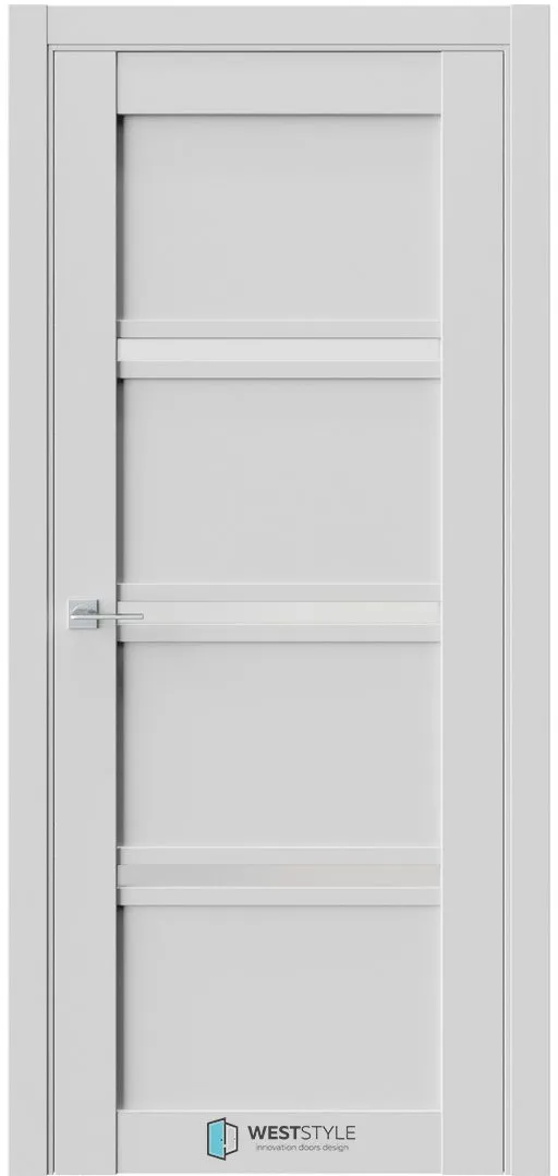 Межкомнатная дверь ZEST EMLAYER 10 — Стекло сатинат белое