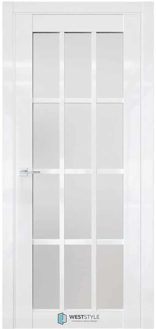 Межкомнатная дверь ZEST EMLAYER 21 — Стекло сатинат белое