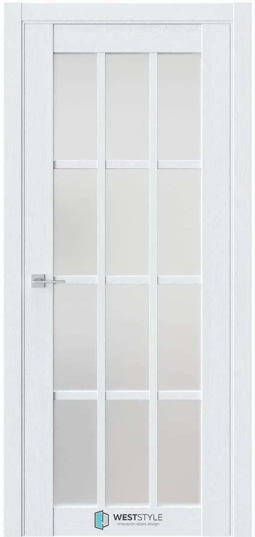 Межкомнатная дверь ZEST EMLAYER 21 — Стекло сатинат белое