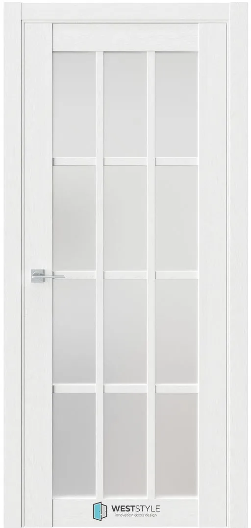 Межкомнатная дверь ZEST EMLAYER 21 — Стекло сатинат белое
