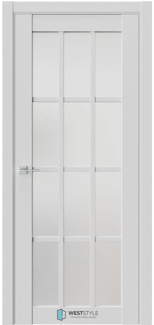 Межкомнатная дверь ZEST EMLAYER 21 — Стекло сатинат белое