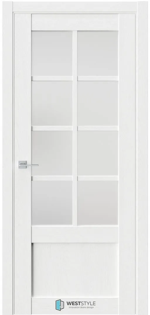 Межкомнатная дверь ZEST EMLAYER 25 — Стекло сатинат белое