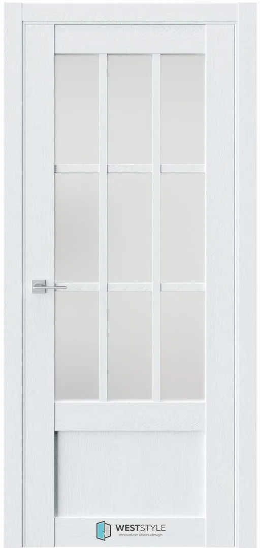 Межкомнатная дверь ZEST EMLAYER 27 — Стекло сатинат белое
