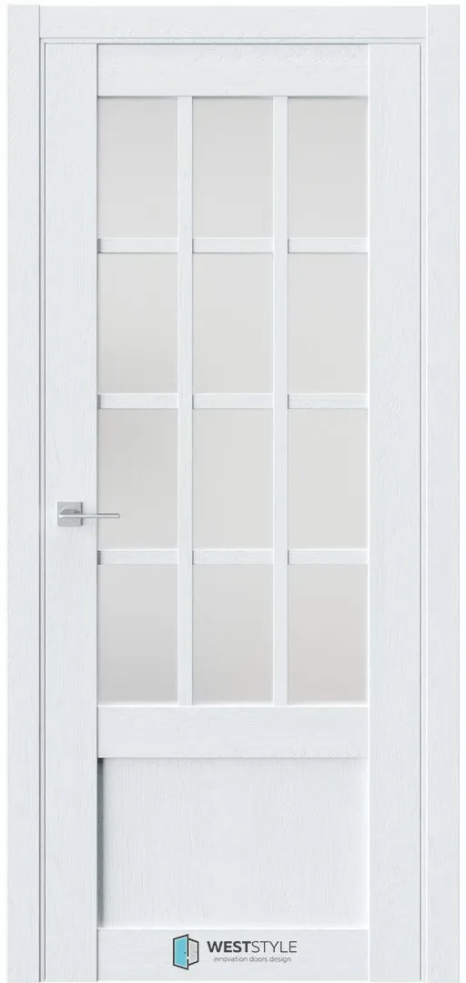 Межкомнатная дверь ZEST EMLAYER 29 — Стекло сатинат белое