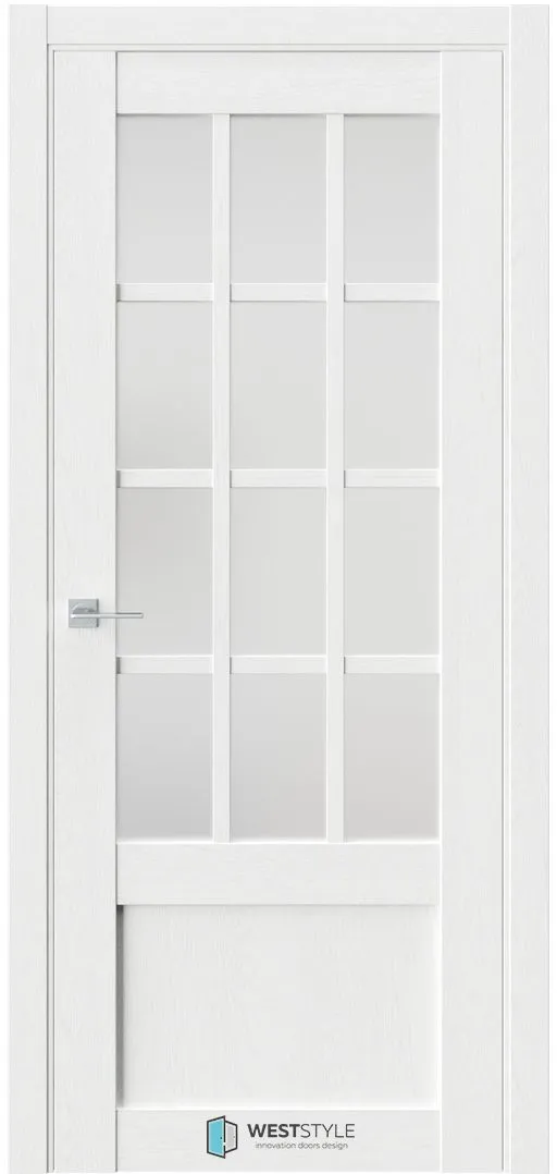 Межкомнатная дверь ZEST EMLAYER 29 — Стекло сатинат белое