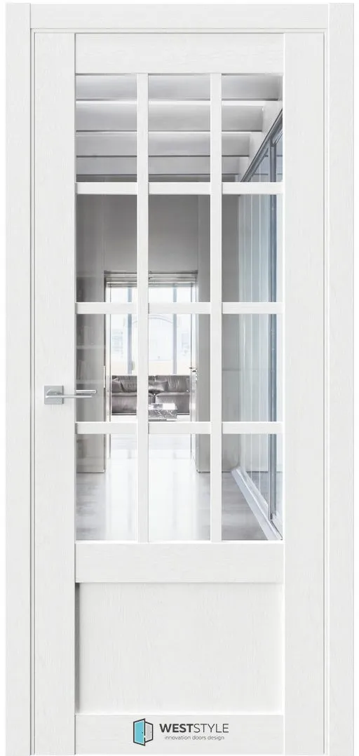 Межкомнатная дверь ZEST EMLAYER 29 — Стекло сияние