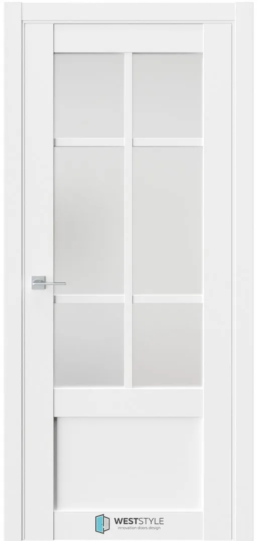 Межкомнатная дверь ZEST EMLAYER 31 — Стекло сатинат белое