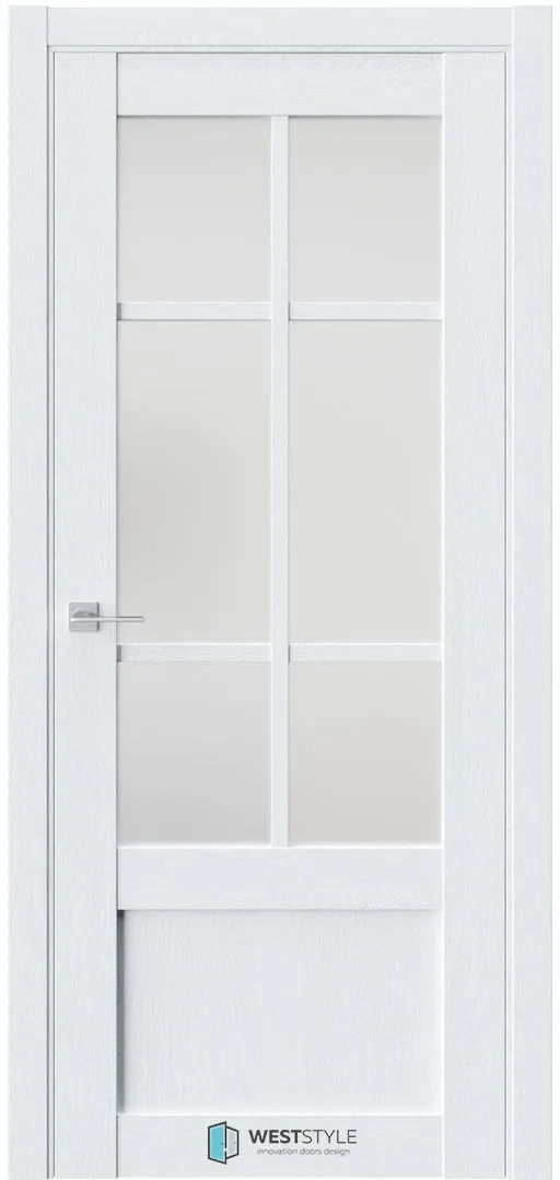 Межкомнатная дверь ZEST EMLAYER 31 — Стекло сатинат белое