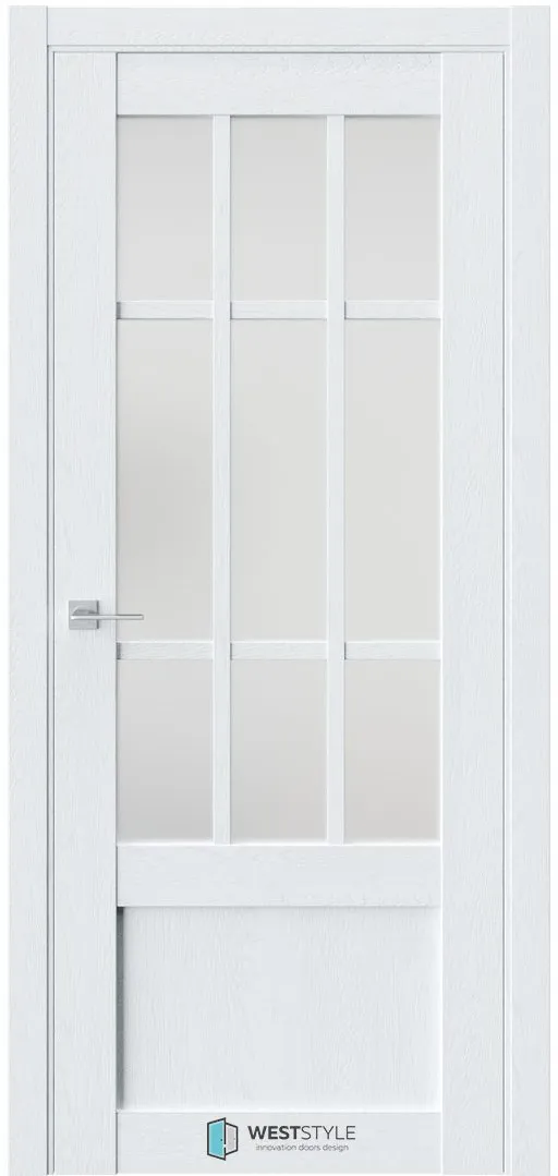 Межкомнатная дверь ZEST EMLAYER 33 — Стекло сатинат белое