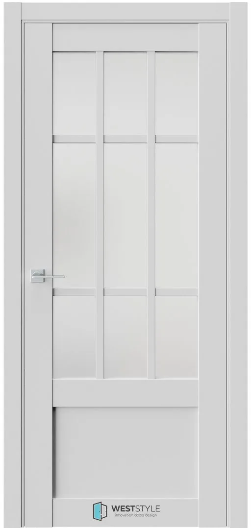 Межкомнатная дверь ZEST EMLAYER 33 — Стекло сатинат белое