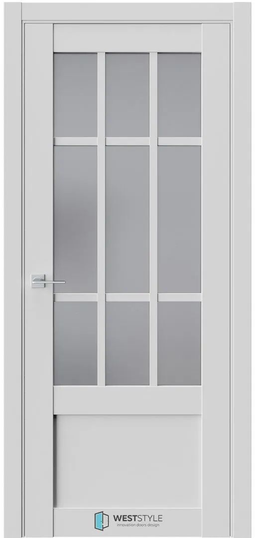Межкомнатная дверь ZEST EMLAYER 33 — Стекло сатинат графит