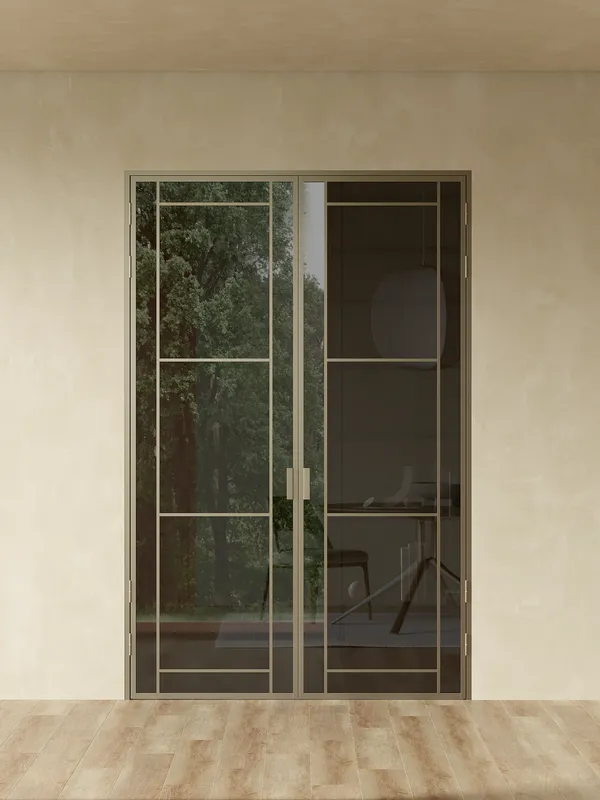 Распашная алюминиевая перегородка Minoli 17